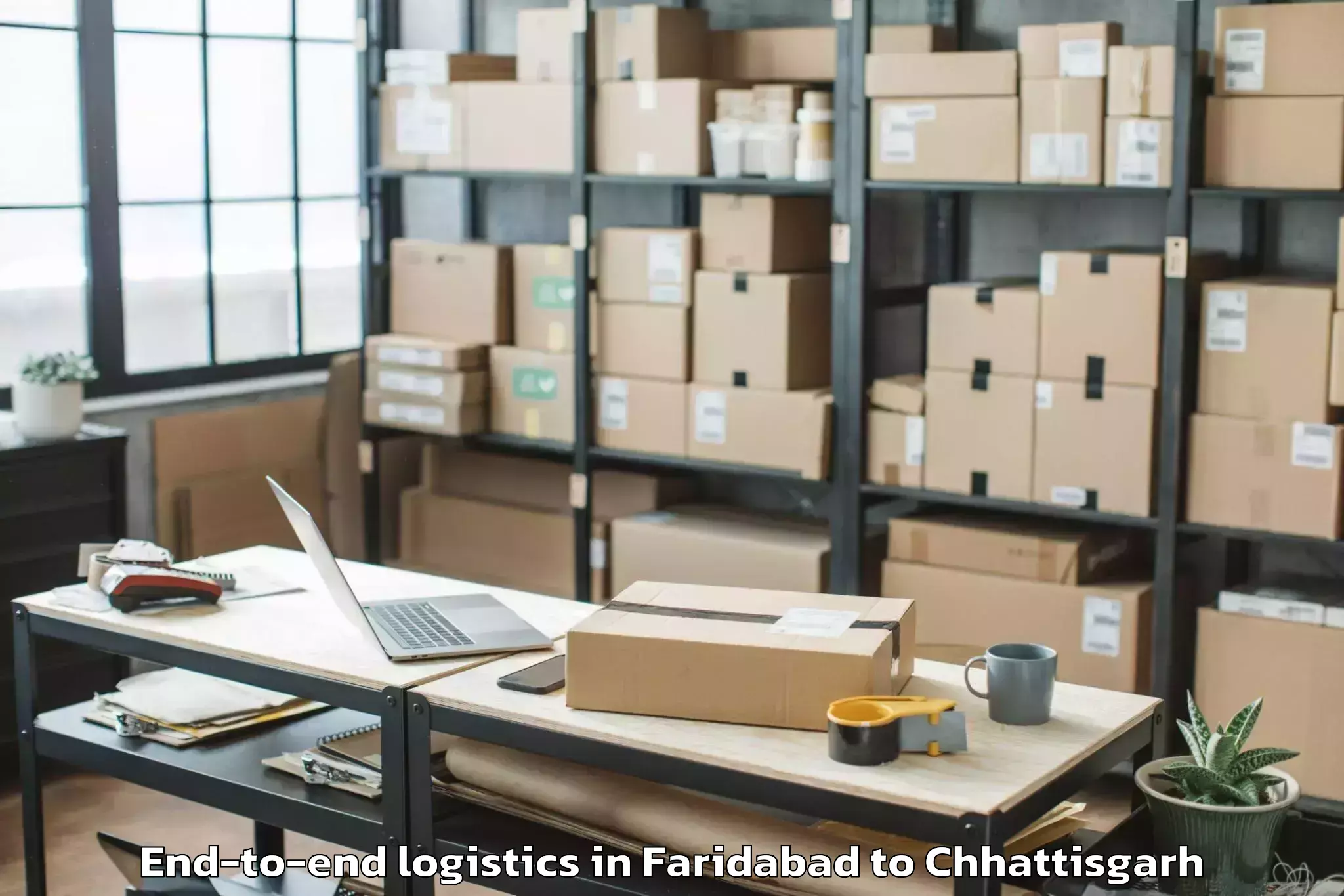 Hassle-Free Faridabad to Chirmiri End To End Logistics